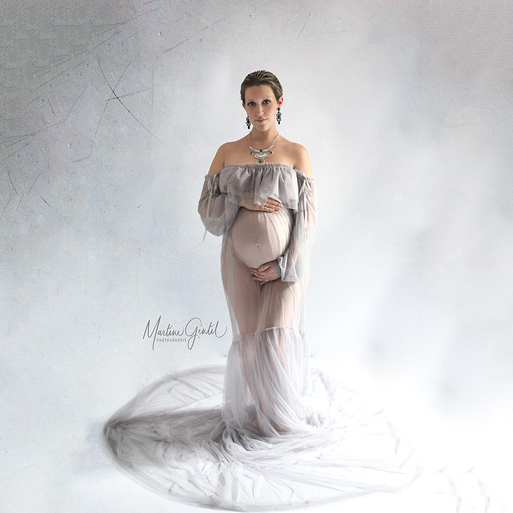 Maternity Boob Tube Dresses for Photo shoot Long Sleeve Pregnant Gown  Maternity Photography Prop – Don&Judy props