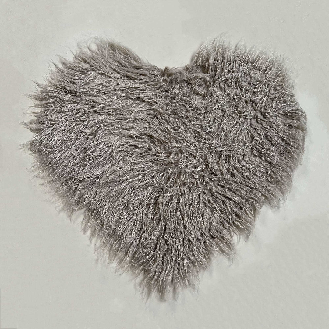 Manta de piel sintética con forma de corazón suave