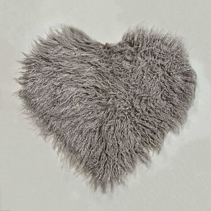 Manta de piel sintética con forma de corazón suave