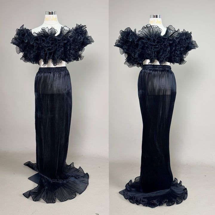 Laura Gown | Organza Two-Piece Set Maternity Photography Dress