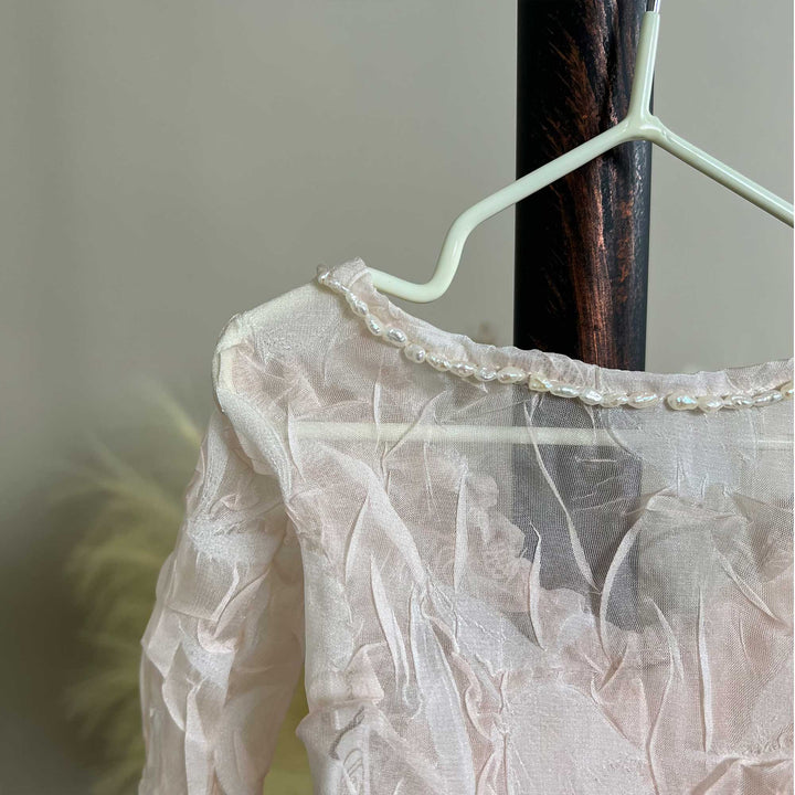 Vestido de recién nacida de tul con estrellas