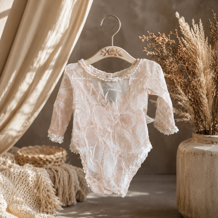 Chiffon Embossed Newborn Dress