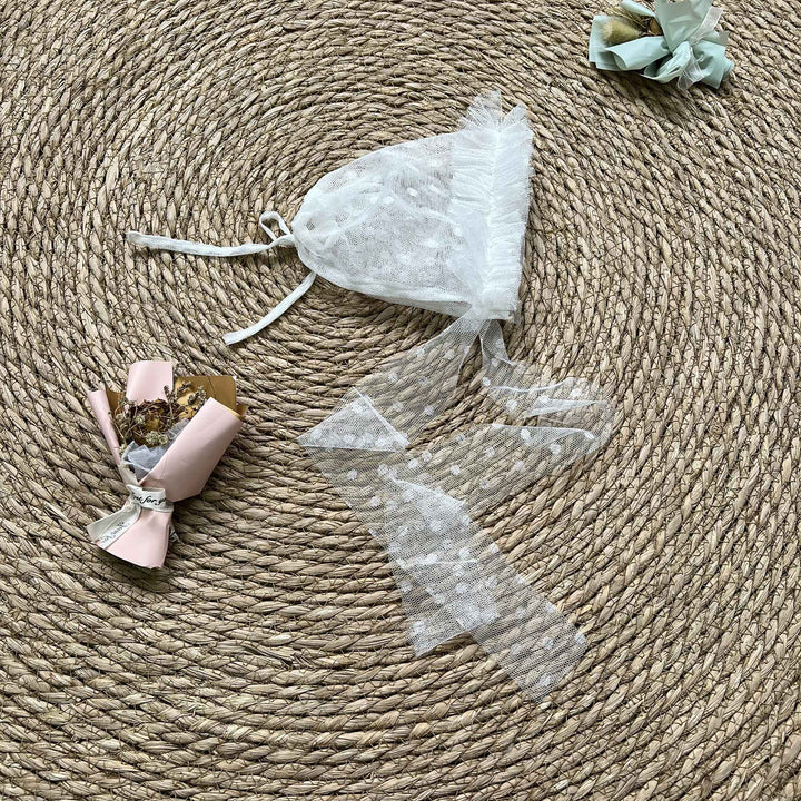 Polka Dot Tulle Newborn Hat - Don&Judy Newborn&Maternity photography props