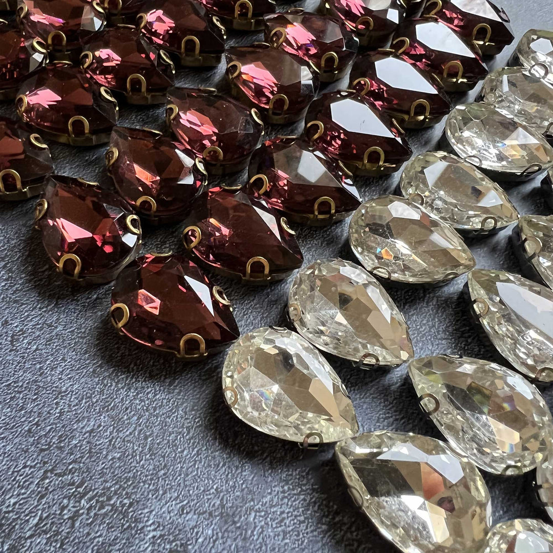 Waterdrop Shape Embellished Buttons