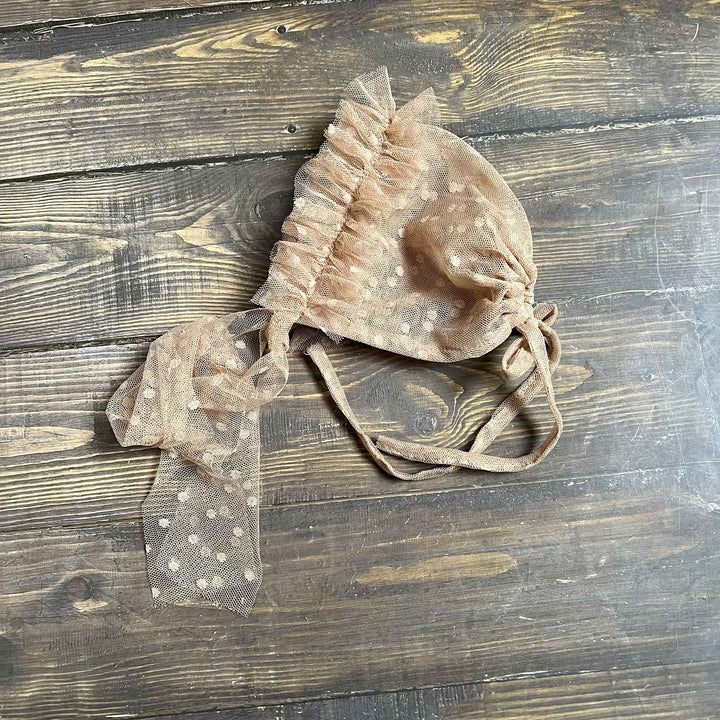 Polka Dot Tulle Newborn Hat - Don&Judy Newborn&Maternity photography props