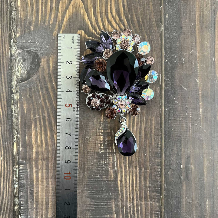 Multicolor Rhinestone Pendant Brooches