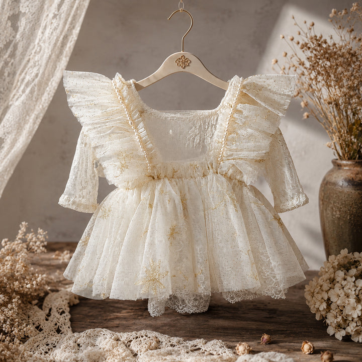 Robe tutu beige pour nouveau-né