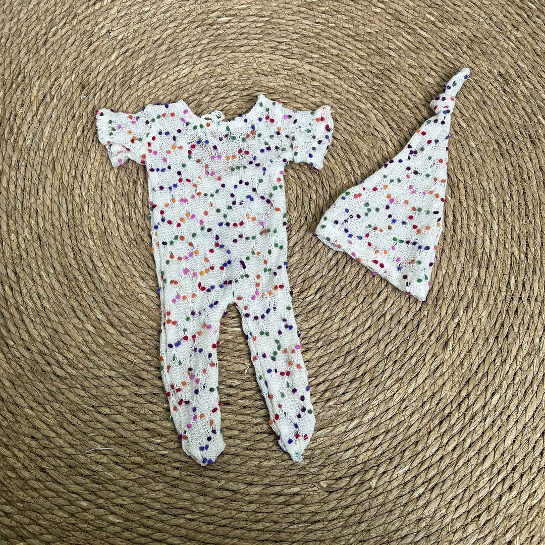 Conjunto de pelele y gorro a juego para recién nacido
