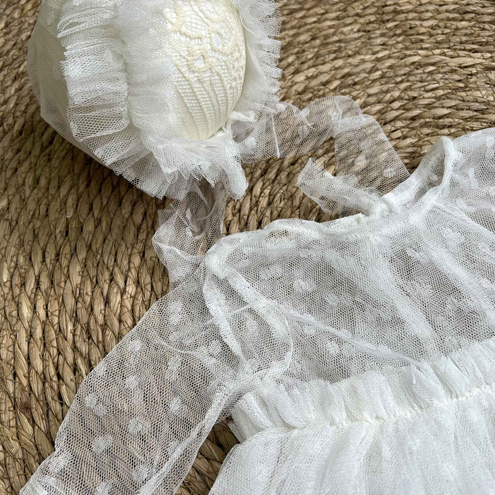 Newborn Rust Red Tulle Dress & Hat Set - Don&Judy Newborn&Maternity photography props