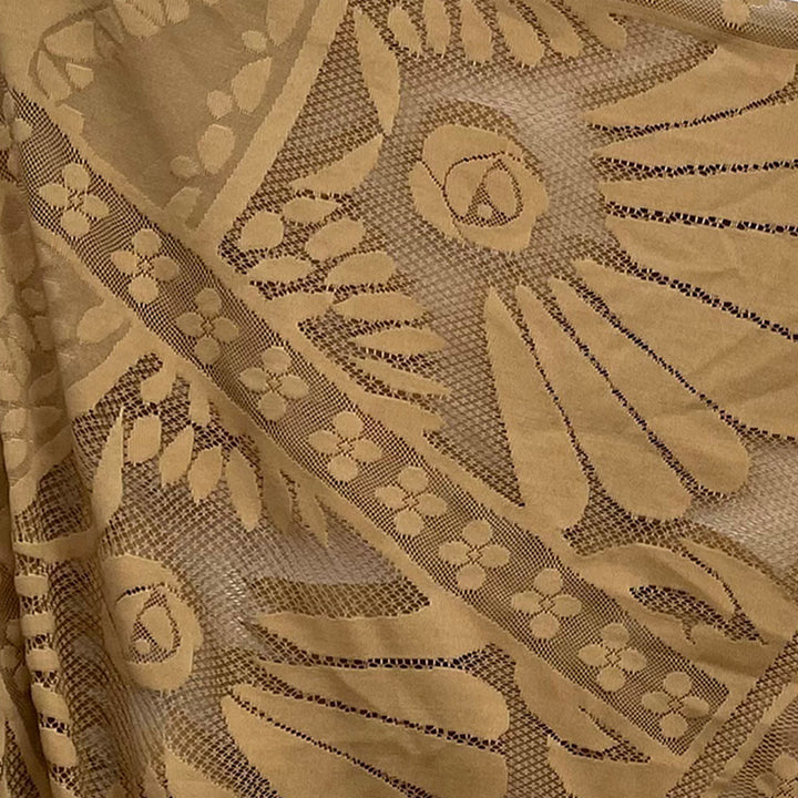 The variations of floral lace fabric:Camel