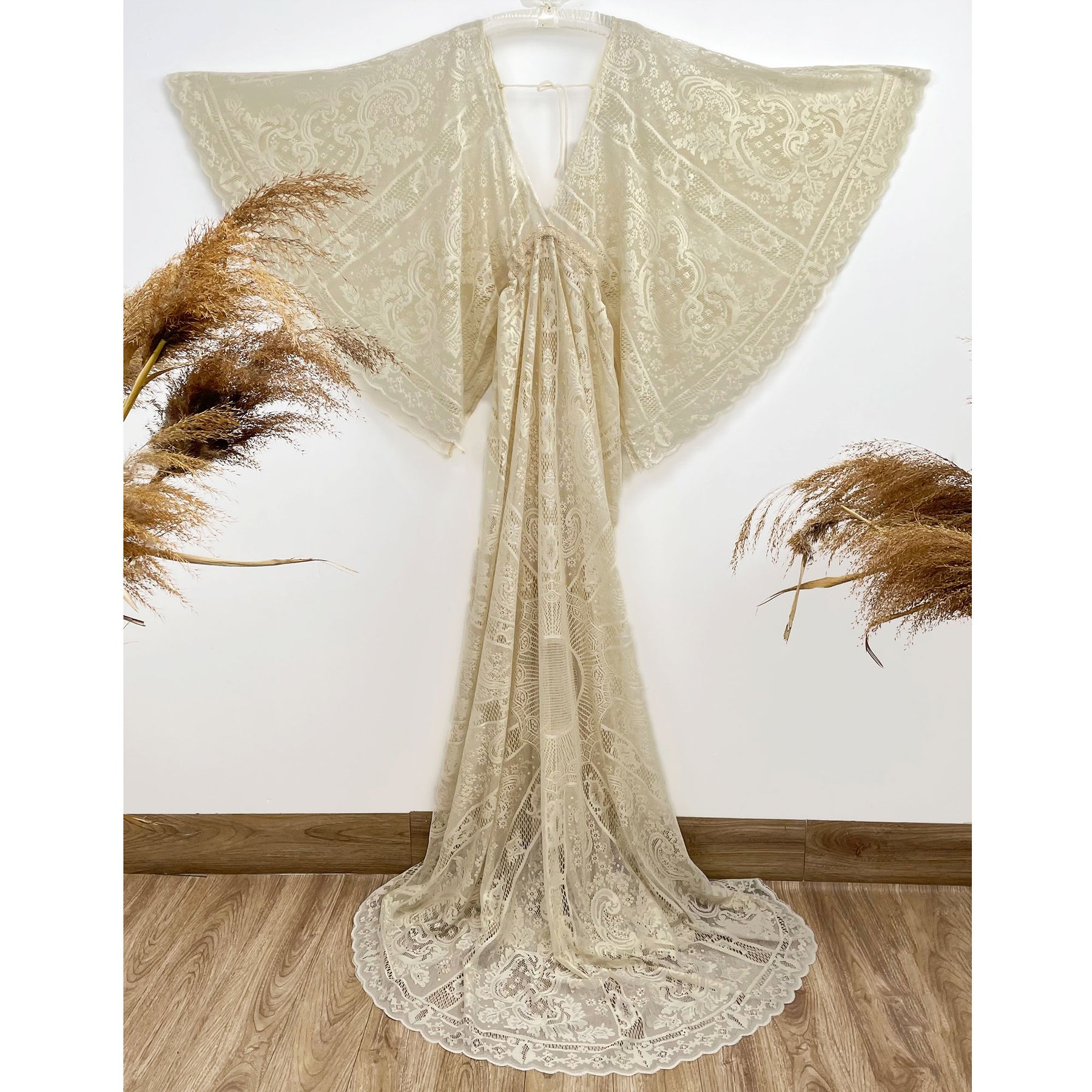 Photography Free Size Boho V-neck Long Sleeve Lace Maternity Gown Photography Dress Party Dresses Baby Shower Kaftan Robe Maternity Couture for Photo Shoot Don&Judy props Photography Free Size Boho V-neck Long Sleeve Lace Maternity Gown Photography Dress Party Dresses Baby Shower Kaftan Robe Maternity Couture for Photo Shoot Don&Judy props