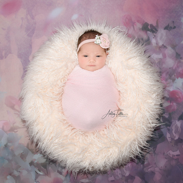Newborn Faux Fur Donut Posing Prop