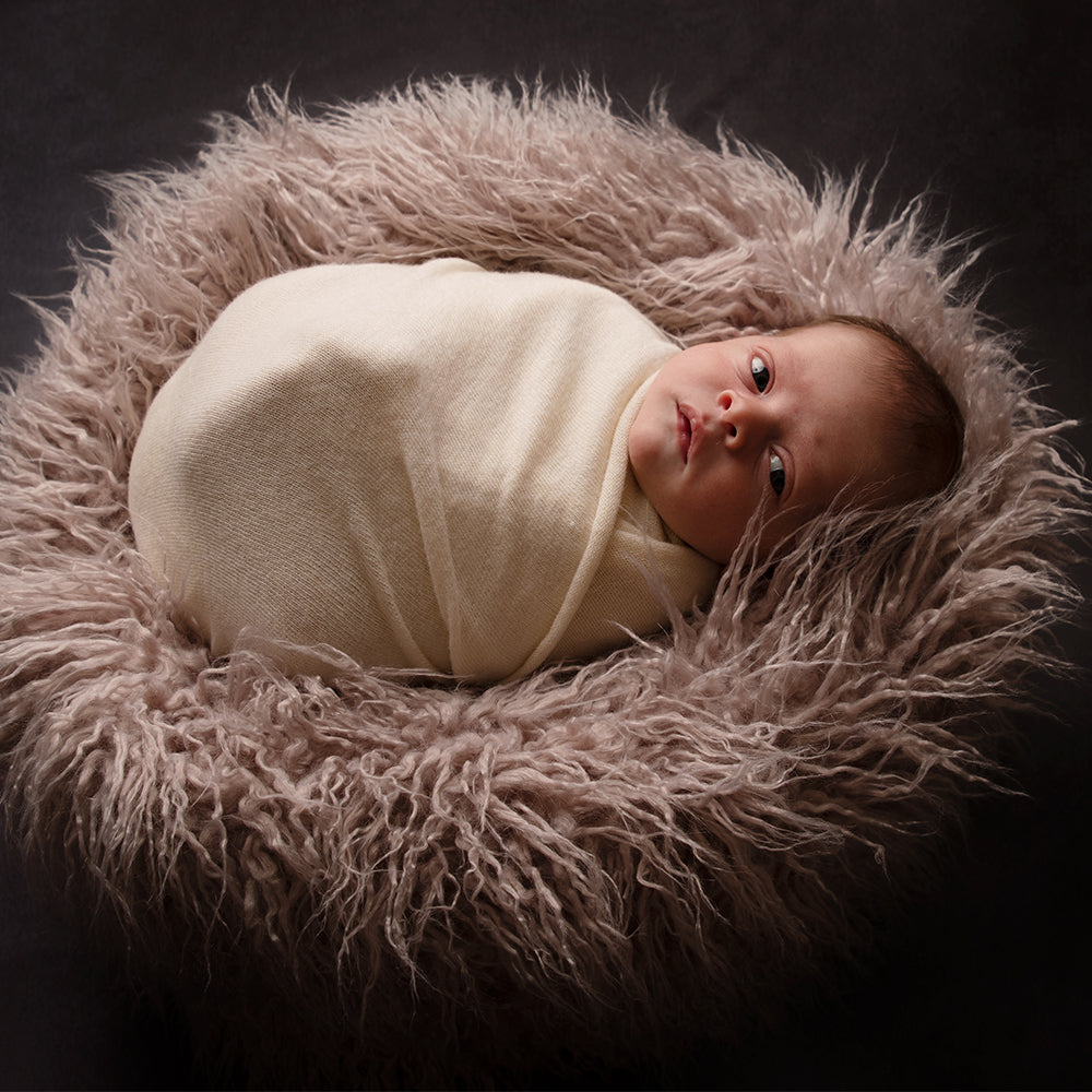 Newborn Faux Fur Donut Posing Prop