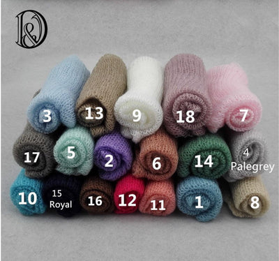 Hand Knit Mohair Newborn Wraps Newborn Wrap Props Newborn Props Photography 60x40cm (10pcs/lot) - Don&Judy Newborn&Maternity photography props