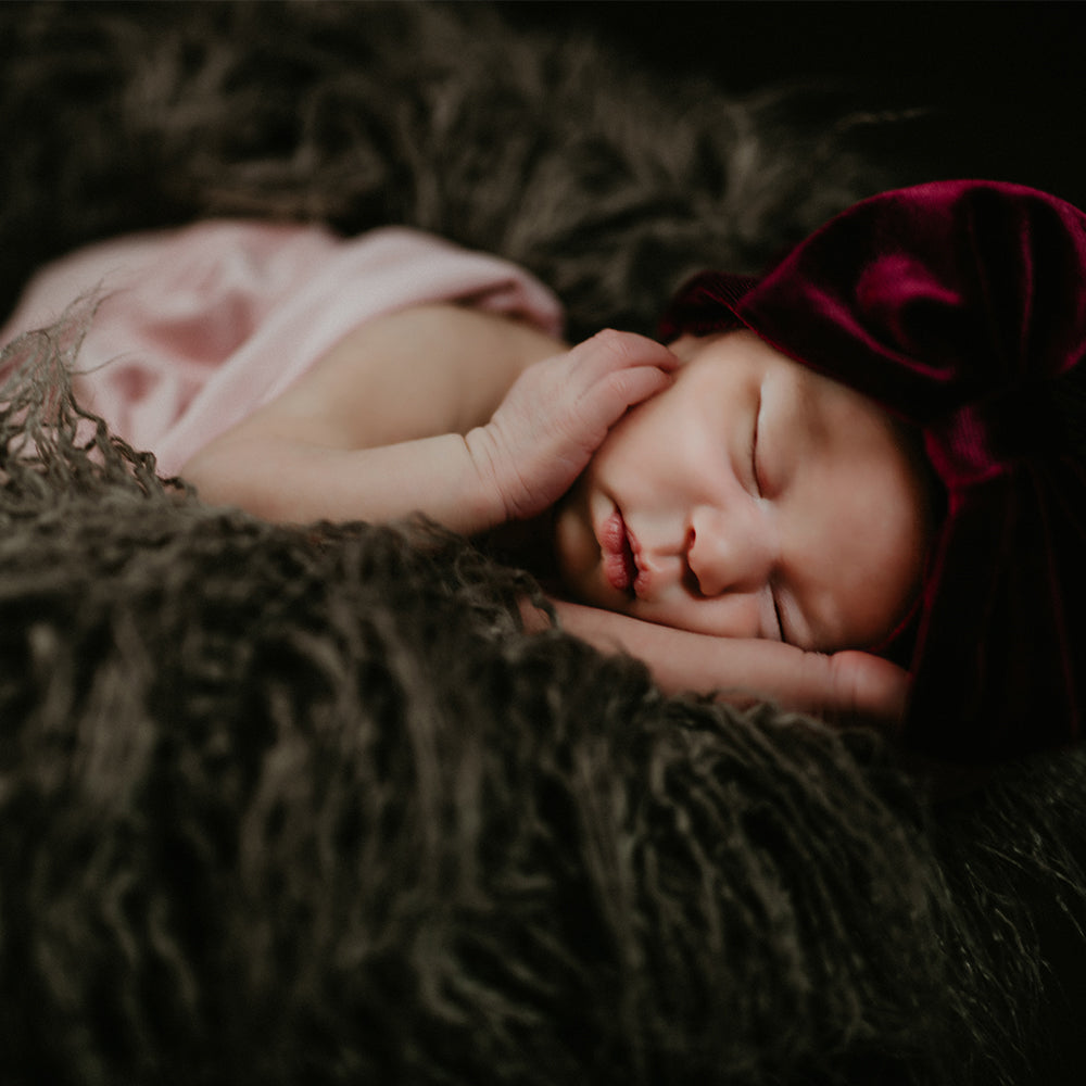Newborn Faux Fur Donut Posing Prop