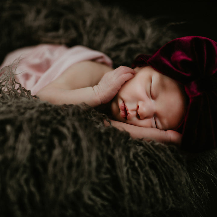 Newborn Faux Fur Donut Posing Prop