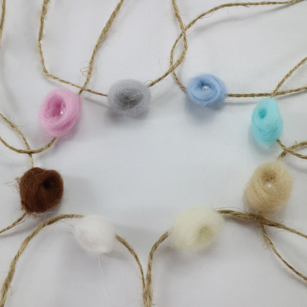 Handcraft Wool Flower Headband with Pearl Newborn Props Photography - Don&Judy Newborn&Maternity photography props
