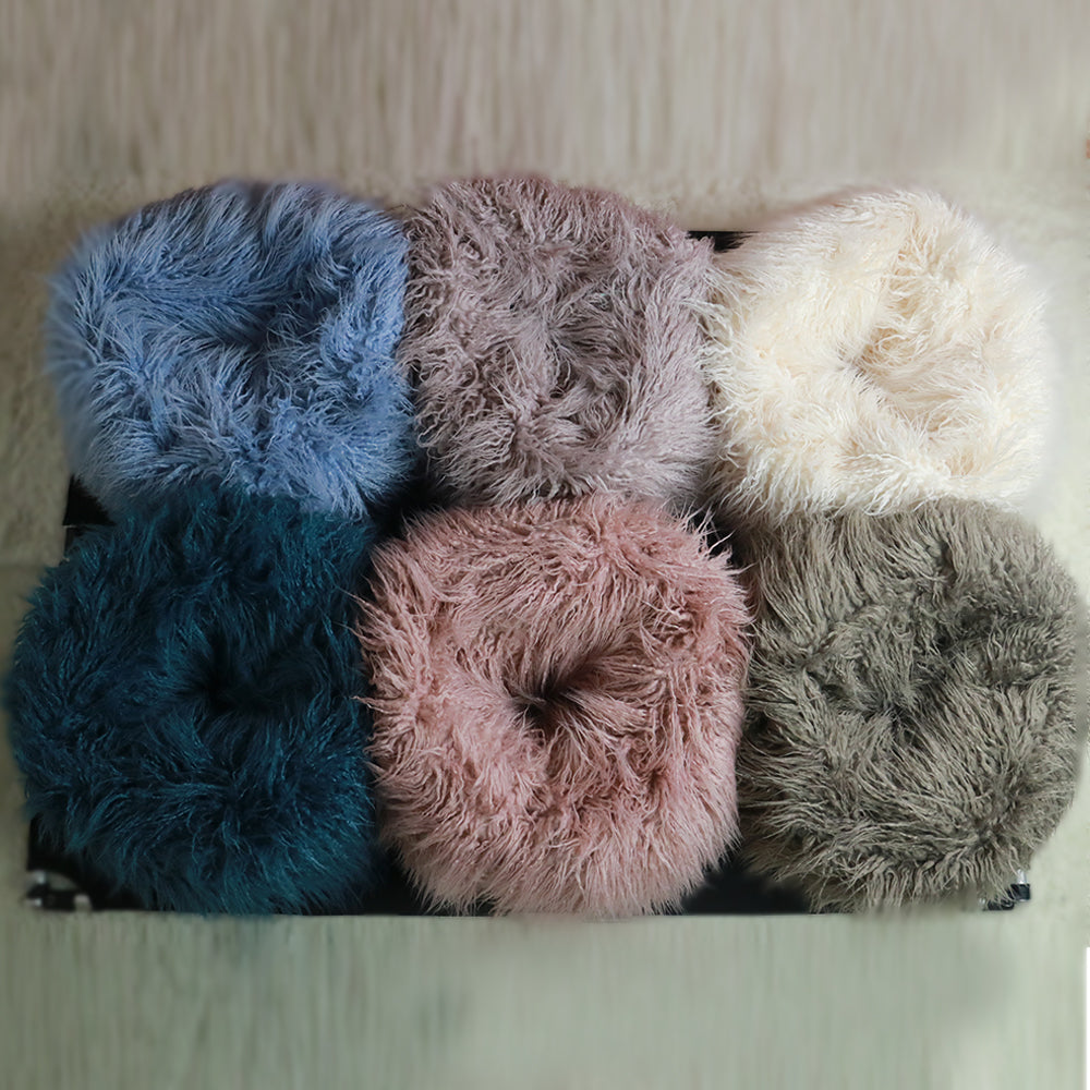 Newborn Faux Fur Donut Posing Prop