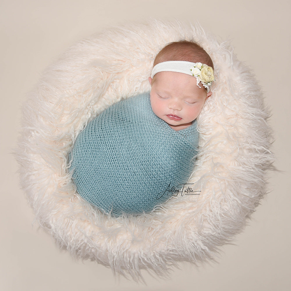 Newborn Faux Fur Donut Posing Prop