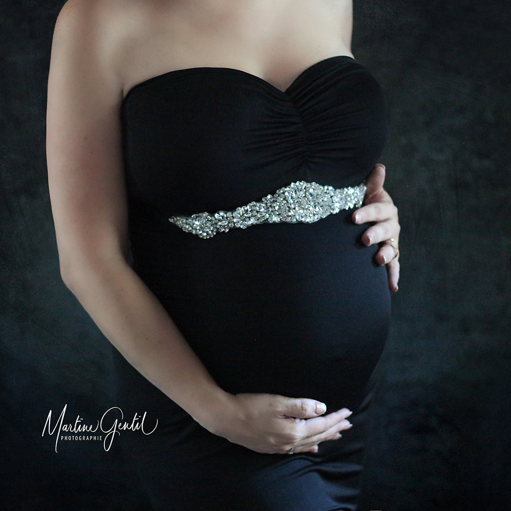 Crystal Rhinestone Maternity Belt for Photoshoot Maternity Photo Dress Accessories 270CM x 2CM - Don&Judy Newborn&Maternity photography props