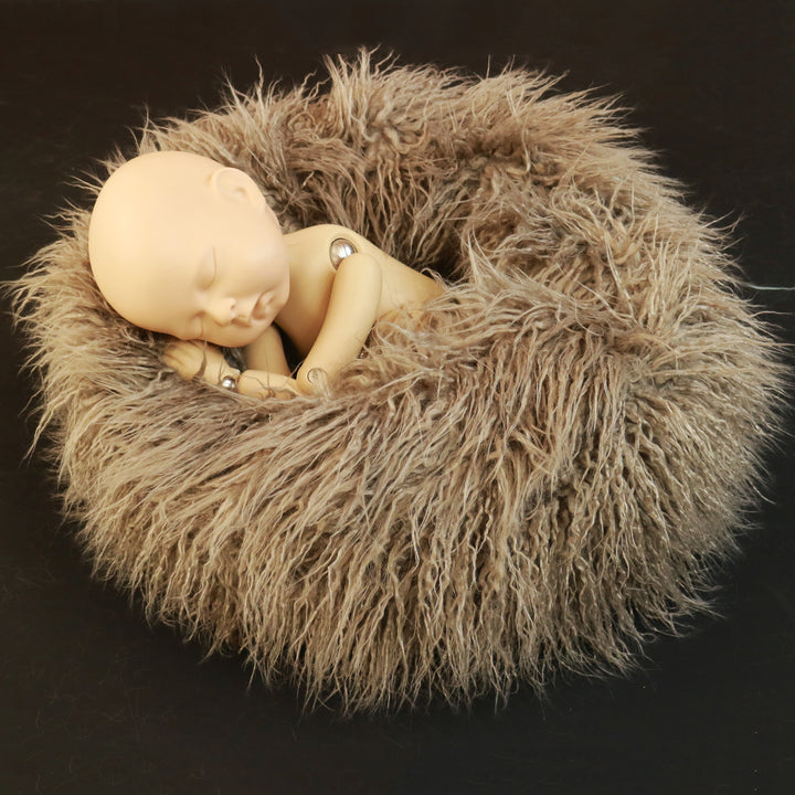 Newborn Faux Fur Wheel Newborn Donut Prop Newborn Posing Prop Circle Newborn Photo Props - Don&Judy Newborn&Maternity photography props