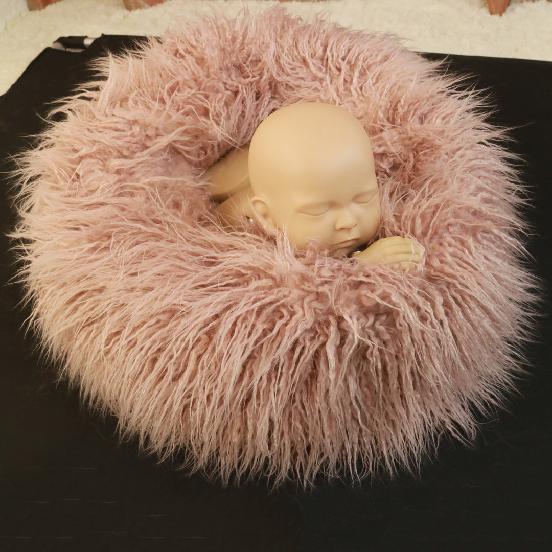 Newborn Faux Fur Wheel Newborn Donut Prop Newborn Posing Prop Circle Newborn Photo Props - Don&Judy Newborn&Maternity photography props