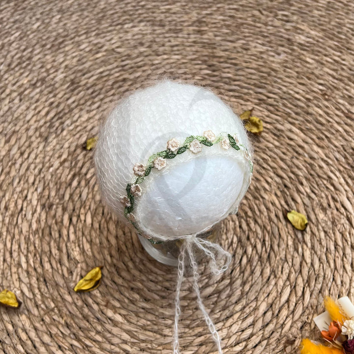 Green Flower Bonnet