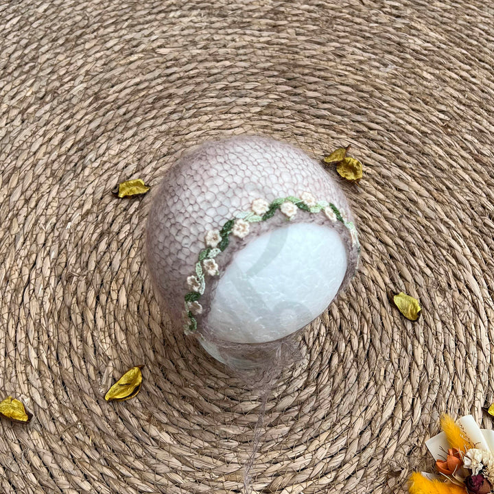 Green Flower Bonnet