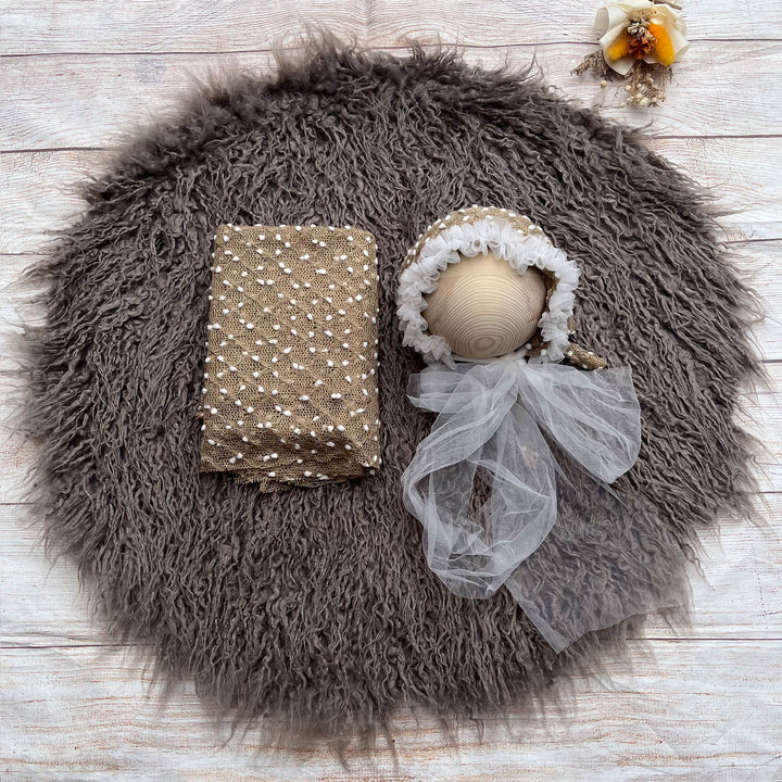 Camel Faux Fur Matched Set