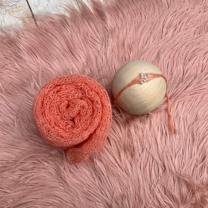 Outlet Slight Flaw Fur with Matched Wrap and Headwear Set